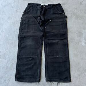 Vintage Y2K Carhartt black double knee work wear carpenter pants